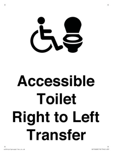 Accessible Toilet with Right to Left Transfer